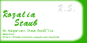 rozalia staub business card